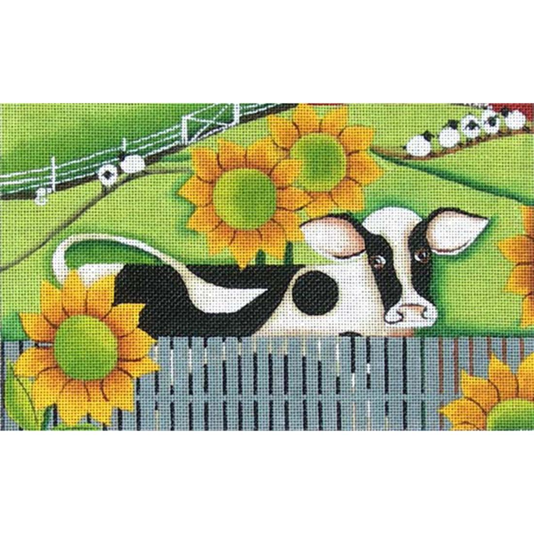 Cow & Sunflowers