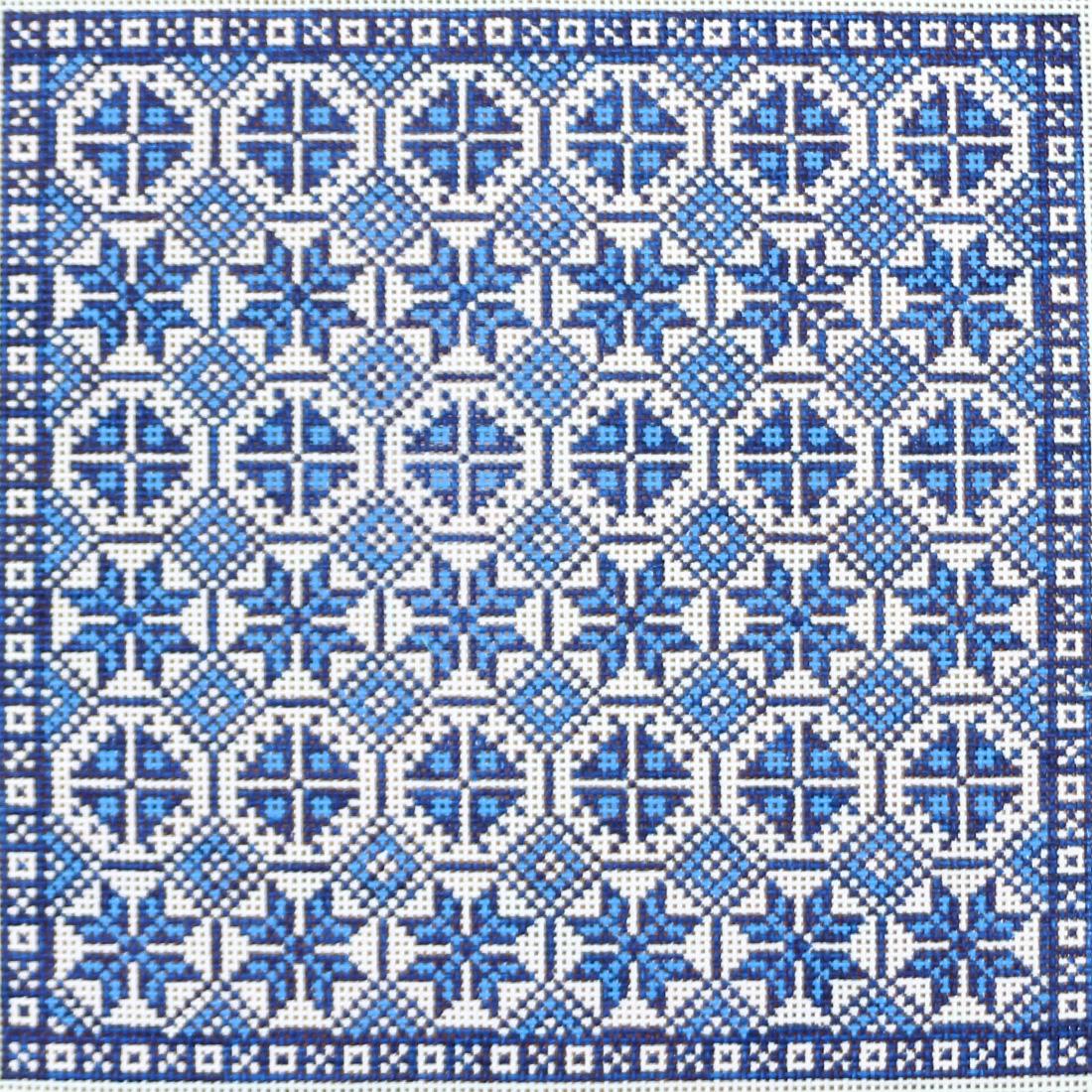 Blue Quilted Geometric