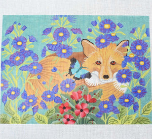 Fox in Flower Garden