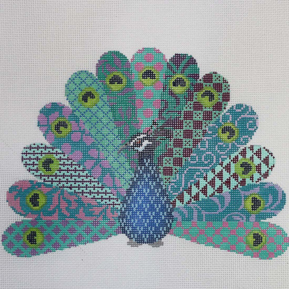 Peacock w/ Patterned Feathers