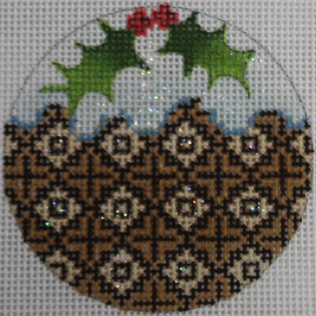 Blue Iced Christmas Pudding