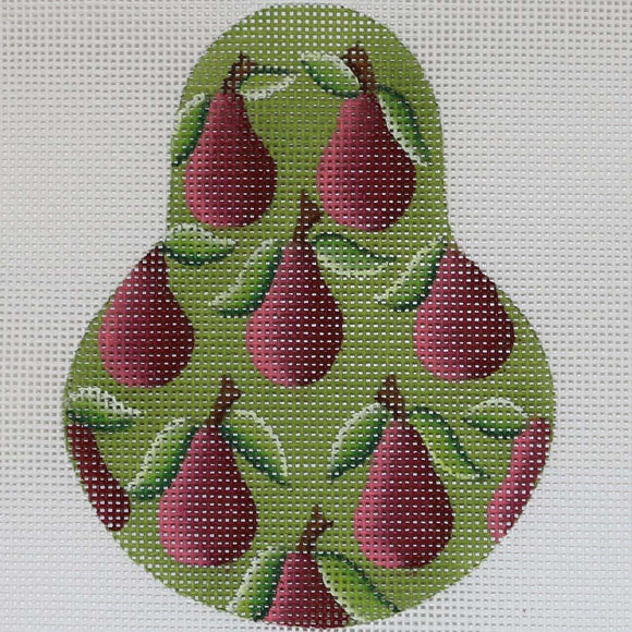 Pink Anjour on Green Pear