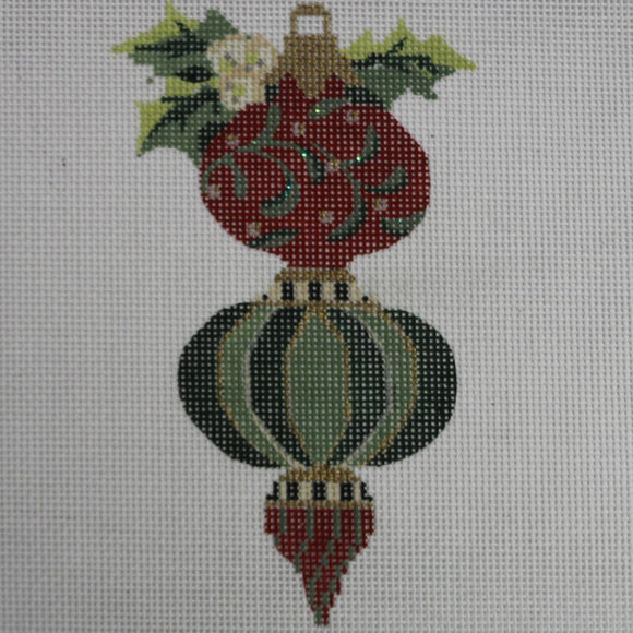 Emerald/Red Ornament