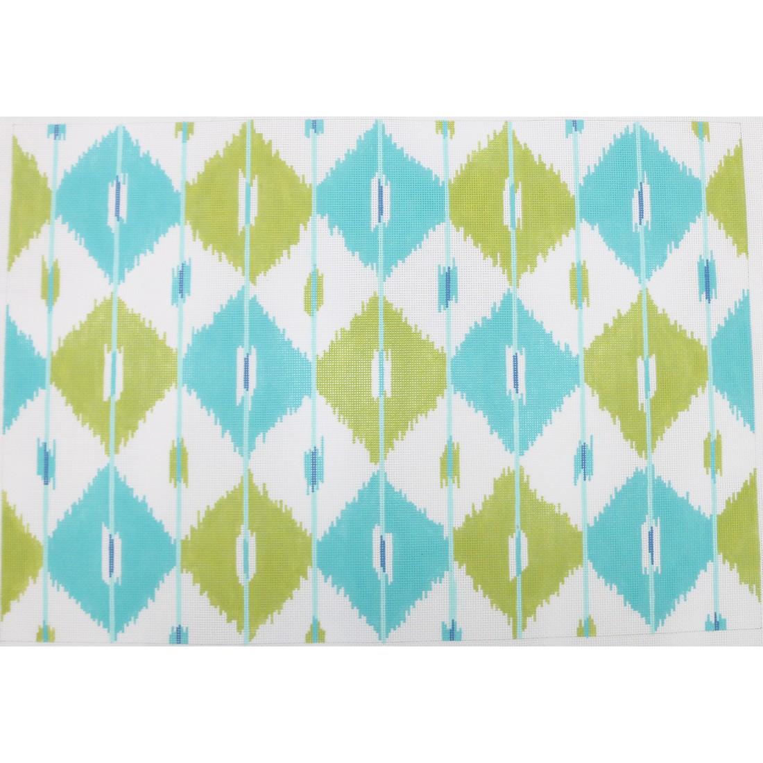 Aqua/Lime IKAT Diamonds