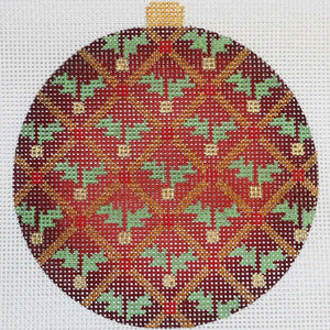 Red/Green Holly Ornament