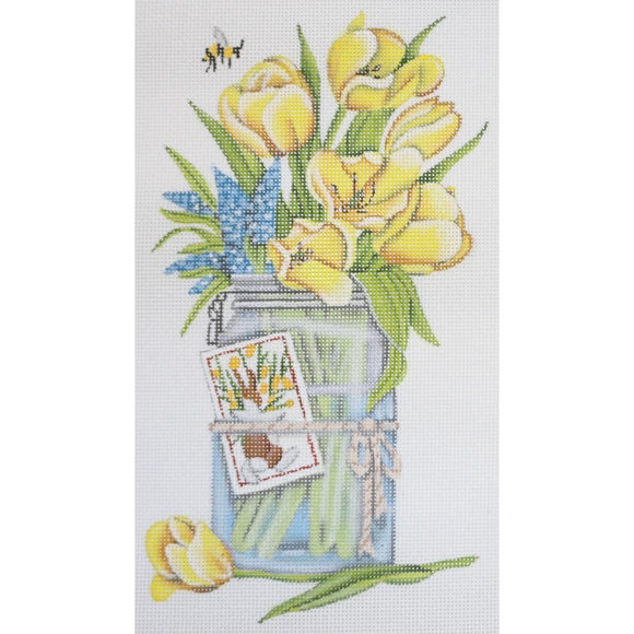 Yellow Tulip Jar