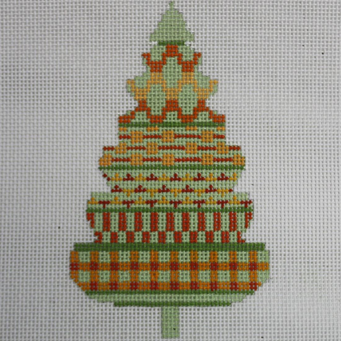 Orange/Green Patchwork Tree