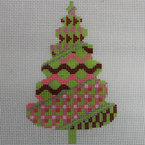 Pink/Green Patchwork Tree