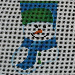 Blue/Green Snowman Mini Sock
