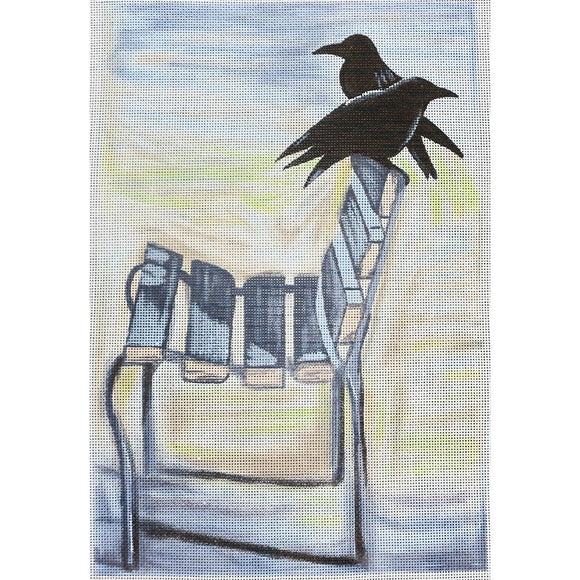 Crows on a Bench