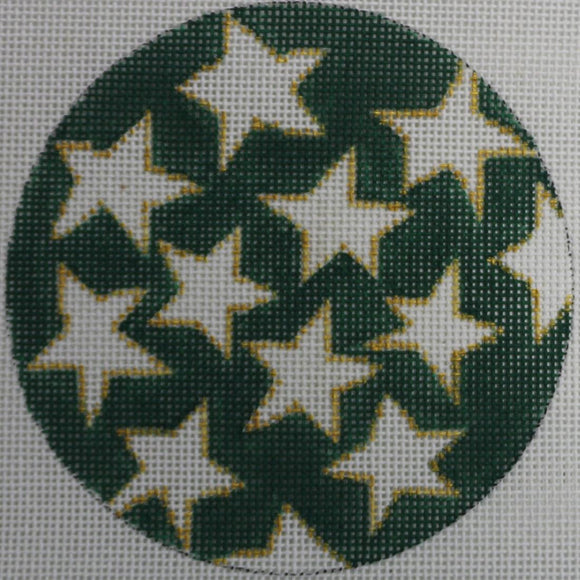 Stars on Green Round