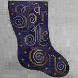"Sparkle On" Purple Mini Sock