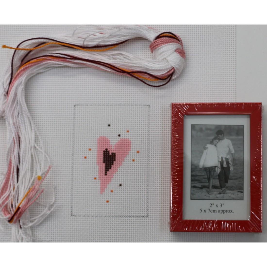 Heart Pretty Darn Quick with threads & frame