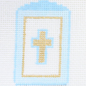 Blue/Gold Cross Bookmark