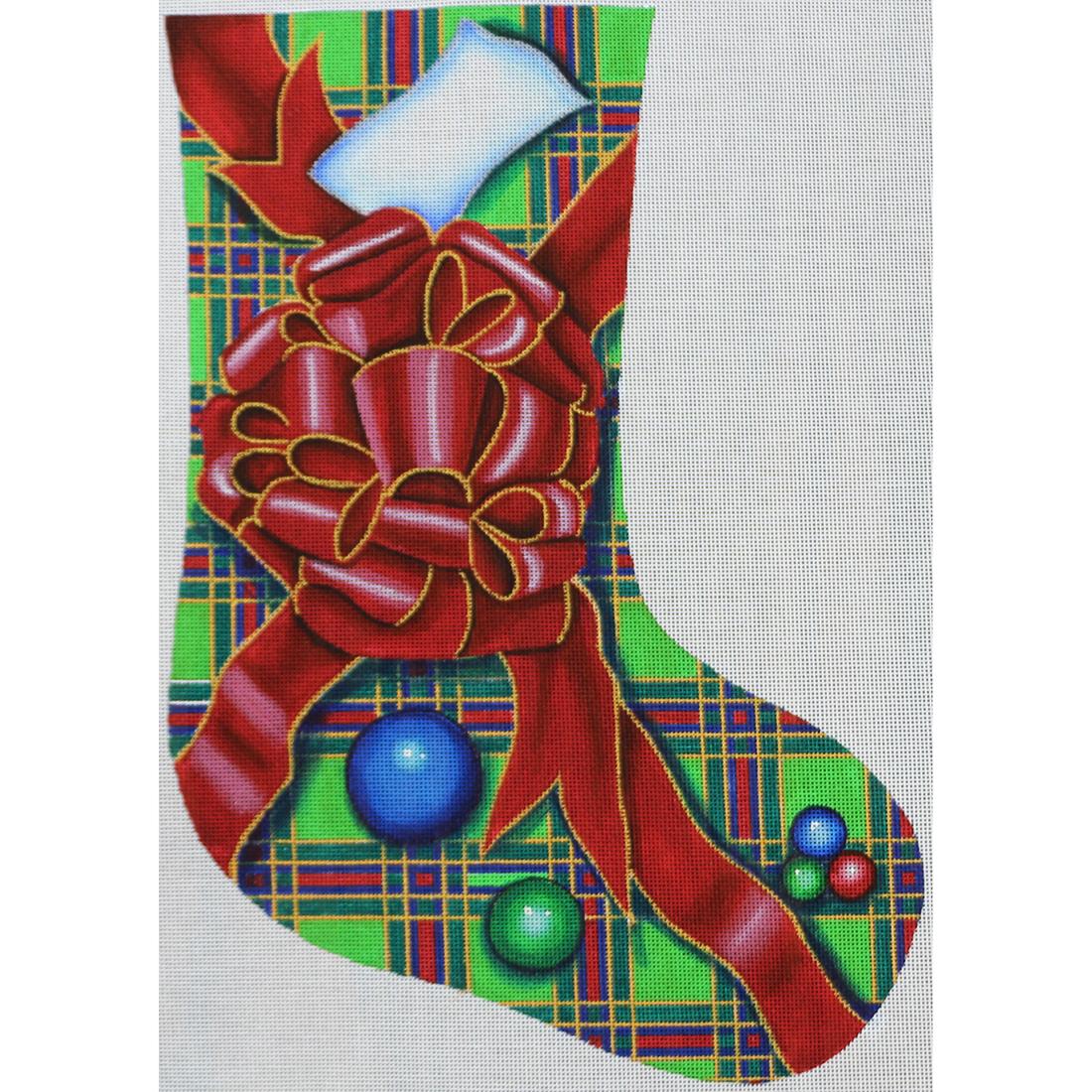 Christmas Plaid w/ Red Bow