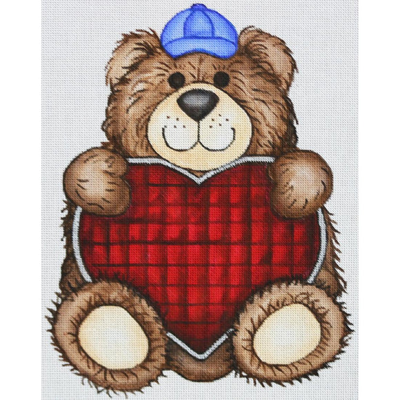 Bear w/ Cap, Red Heart