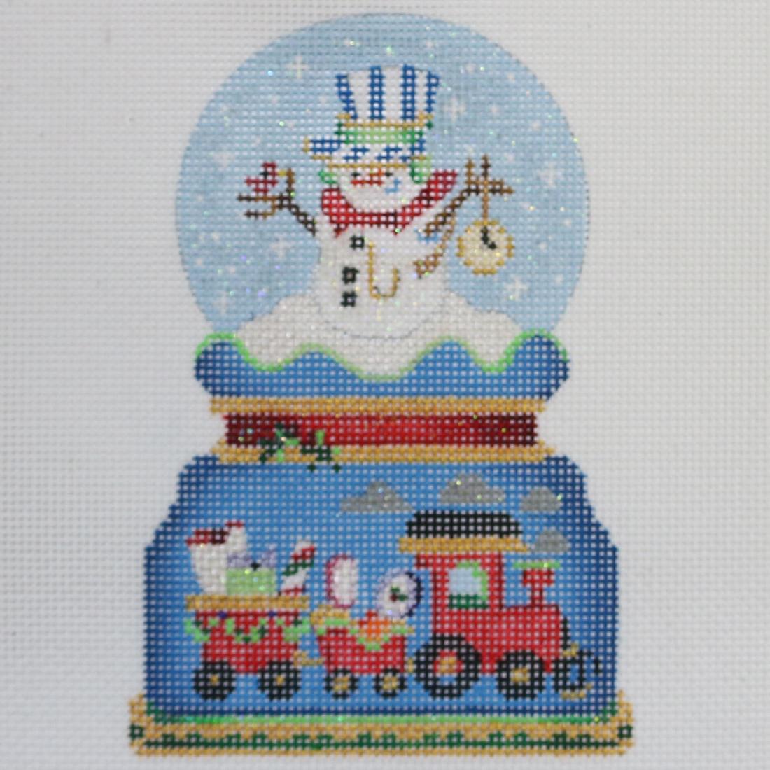 Snowman and Train Snow Globe