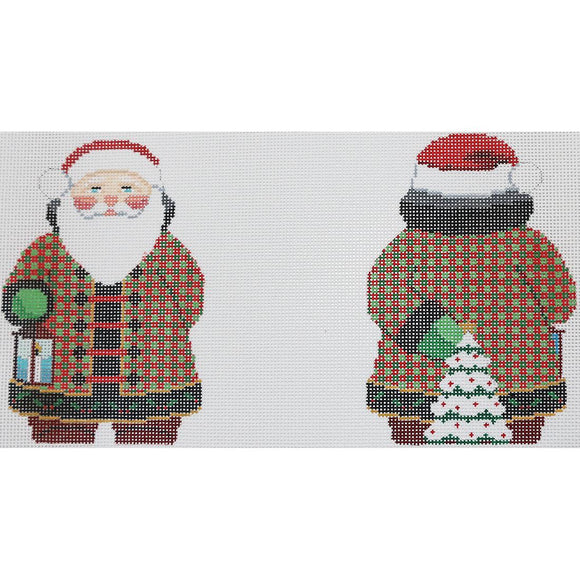 Checkered Coat Santa, 2 Sided