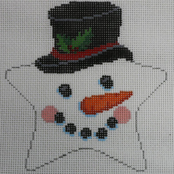 Snowman in Top Hat Star