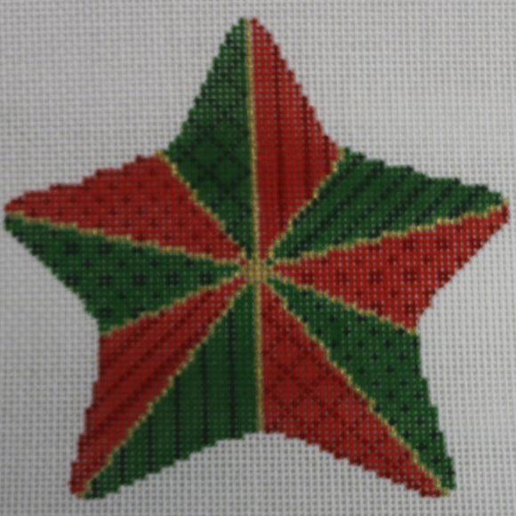 Red & Green Patchwork Star