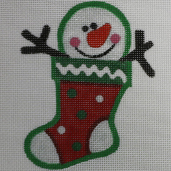 Snowman Head in Red Mini Sock