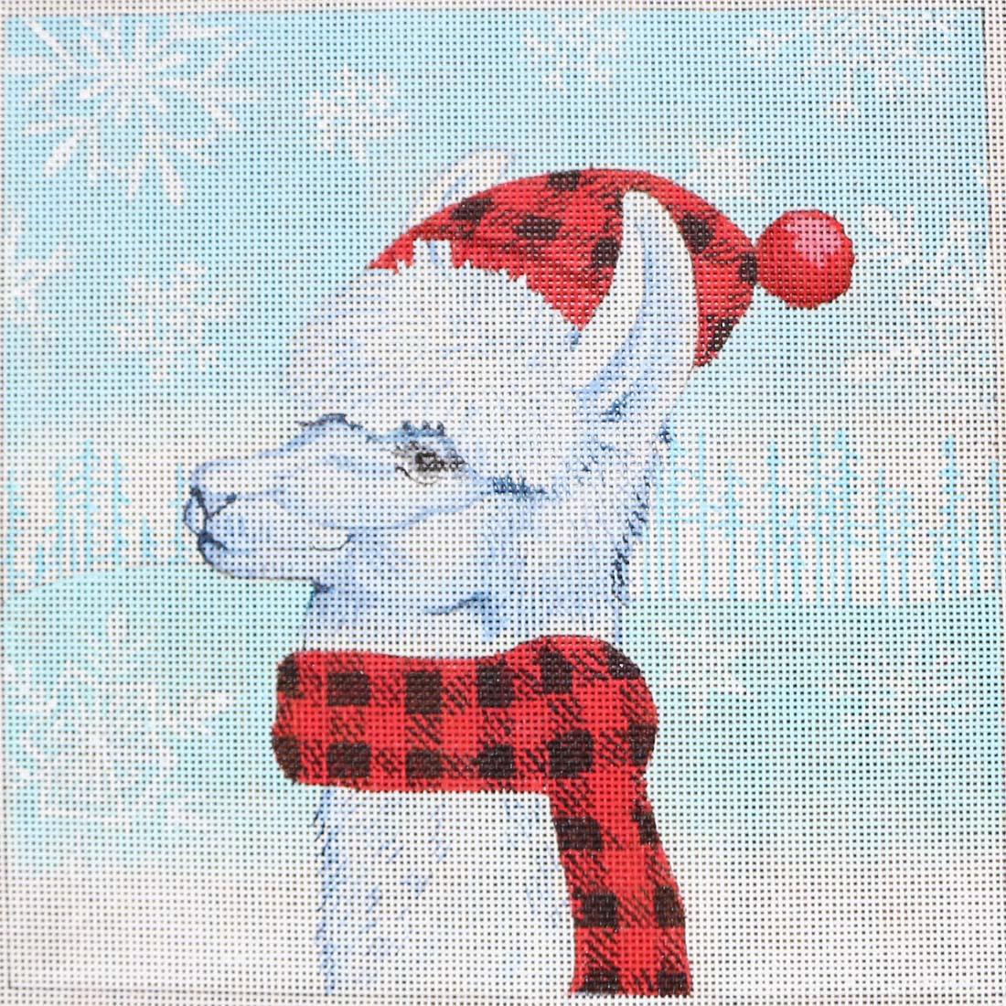 Llama w/ Red/Black Scarf