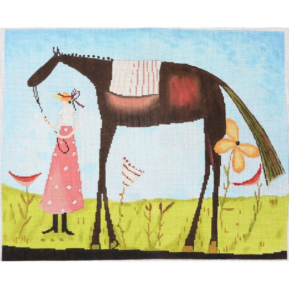 Girl with Hat/Horse