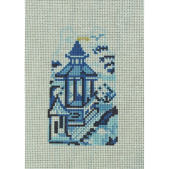 Blue/White Pagoda Mini Shift