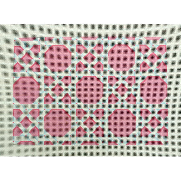Pink Caning Pattern Clutch