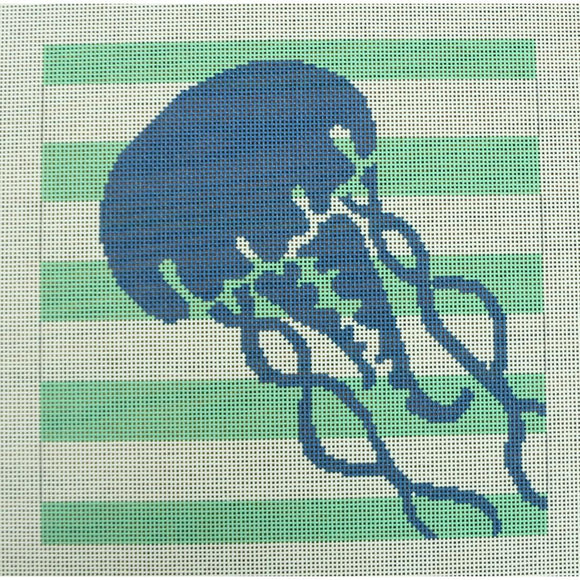Jellyfish Stencil/Aqua