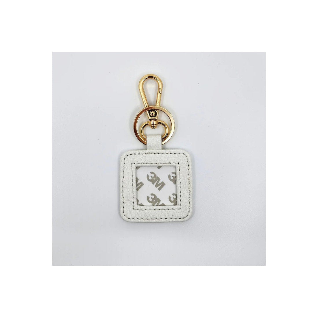 Leather Key Fob - White