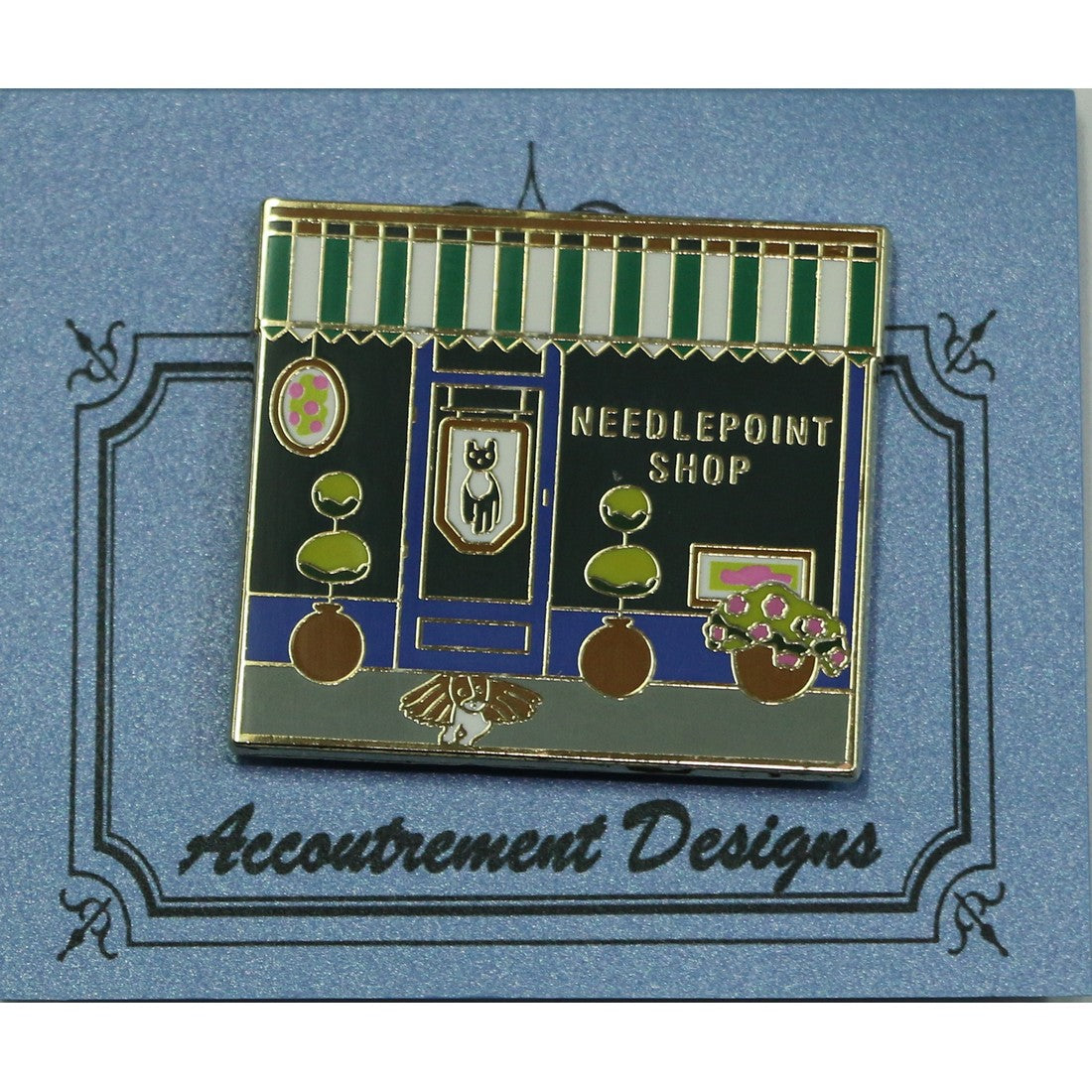 Needlepoint Shop, Blue Magnet