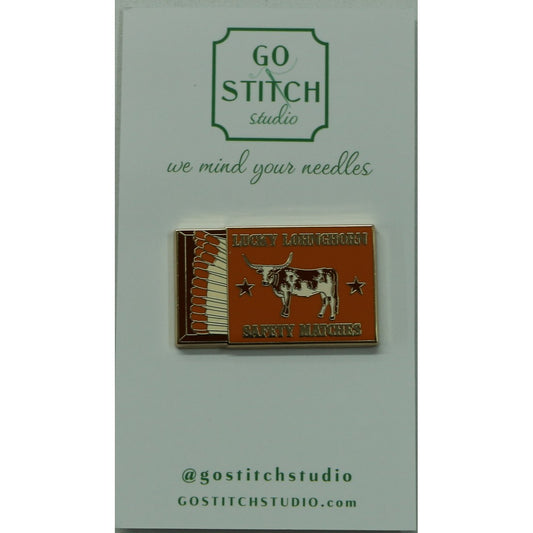 Lucky Longhorn Matchbox Needle Minder