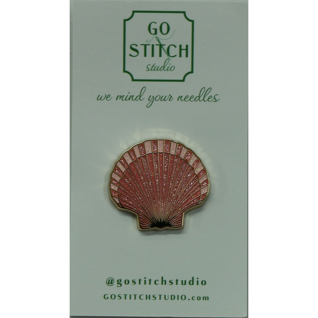 Pink Scallop Shell Needle Minder