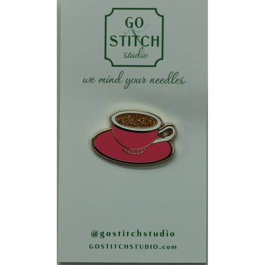 Pink Tea Cup Needle Minder