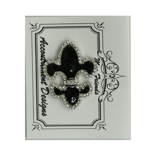 Black Fleur de Lis Magnet