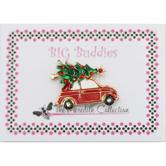 Red Car with Tree on Top