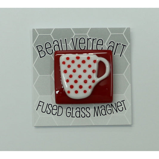 White/Red Dots Coffee Cup