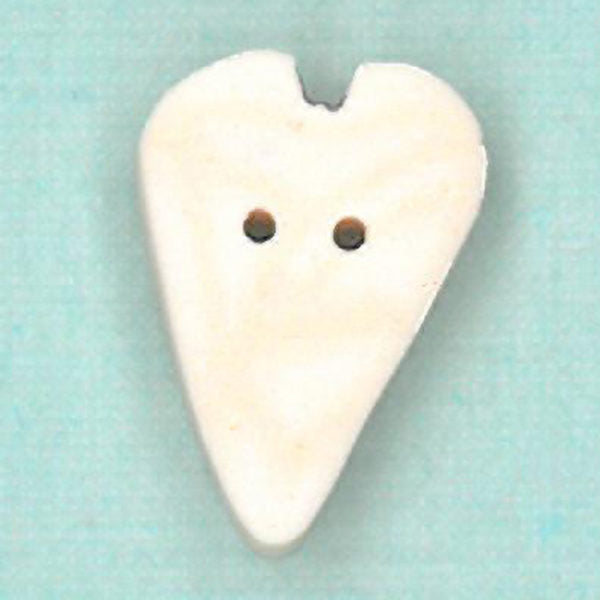 Medium White Velvet Heart 3336.M