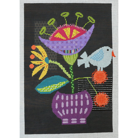 Block #8 Bird & Flower