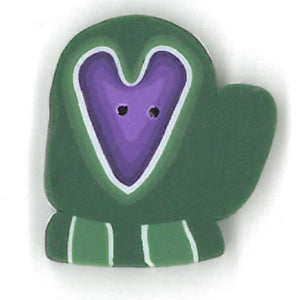 Large Green Mitten w/ Heart 4422.L