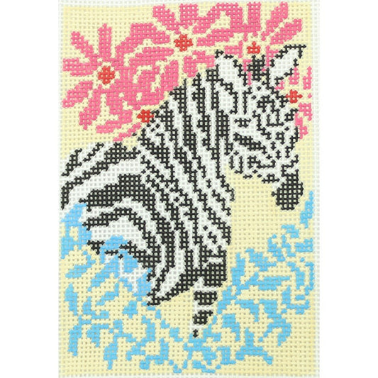 Zebra w/ Flowers