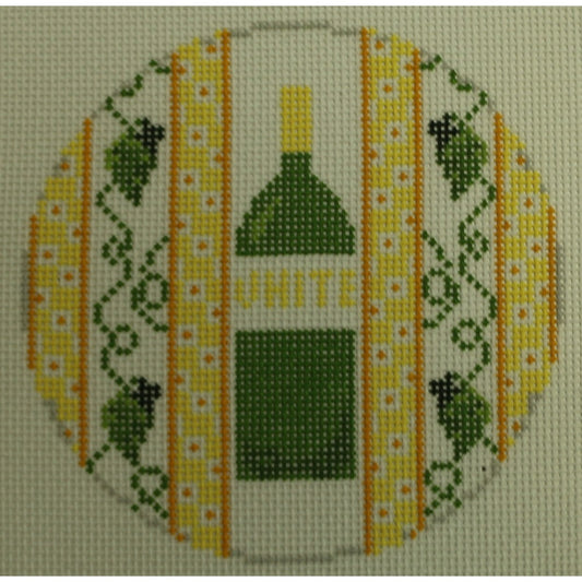 A Bottle of White Wine Coaster