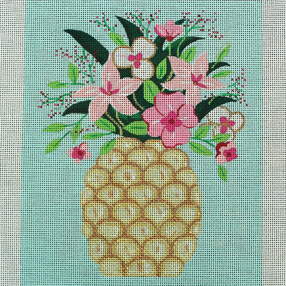 Pineapple with Flowers