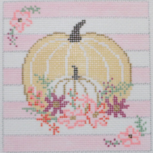 Pumpkins on Pink/White