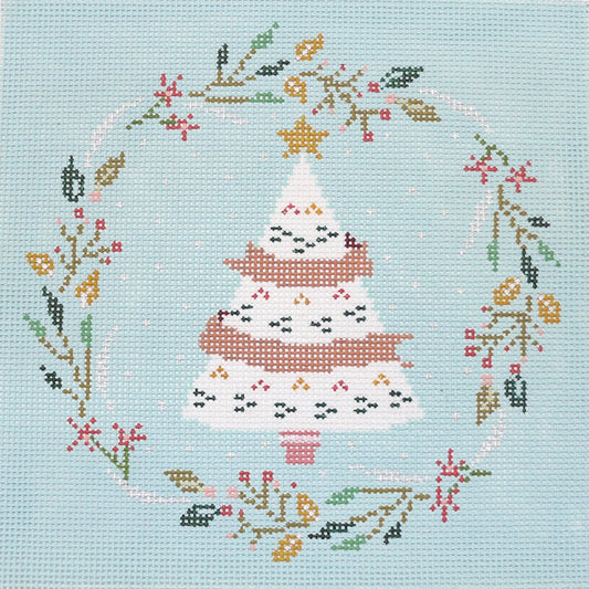 Tree in Wreath of Flowers