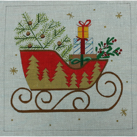 Sleigh with Gifts & Tree