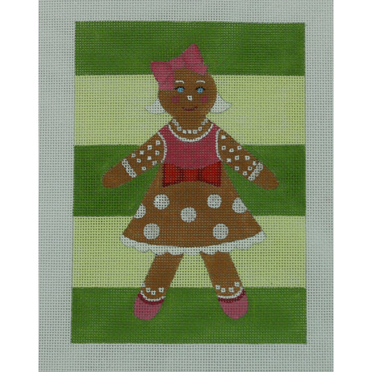 Gingerbread Girl, Green Stripes