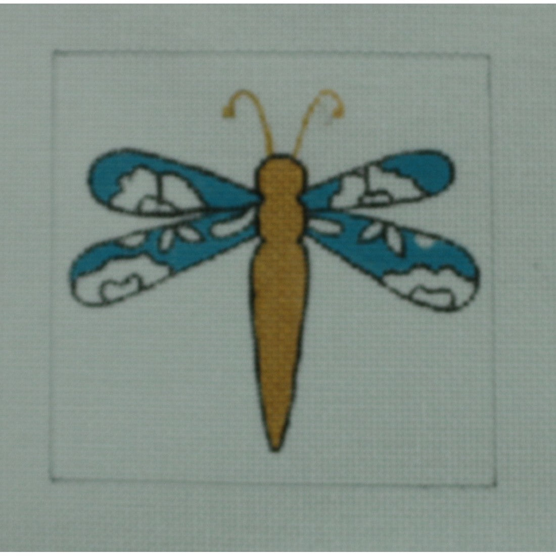 Turquoise/White Dragonfly