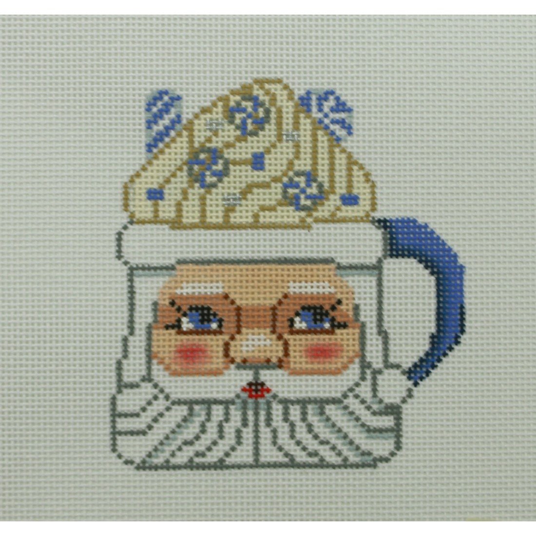 Santa in Blue Mug
